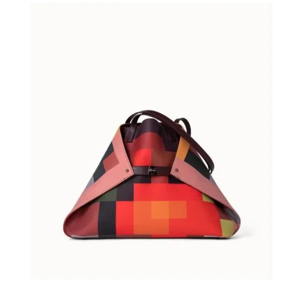 Akris Womens Medium Ai Shoulder Bag Purse Technical Fabric Colorblock Multicolor - Picture 11 of 16